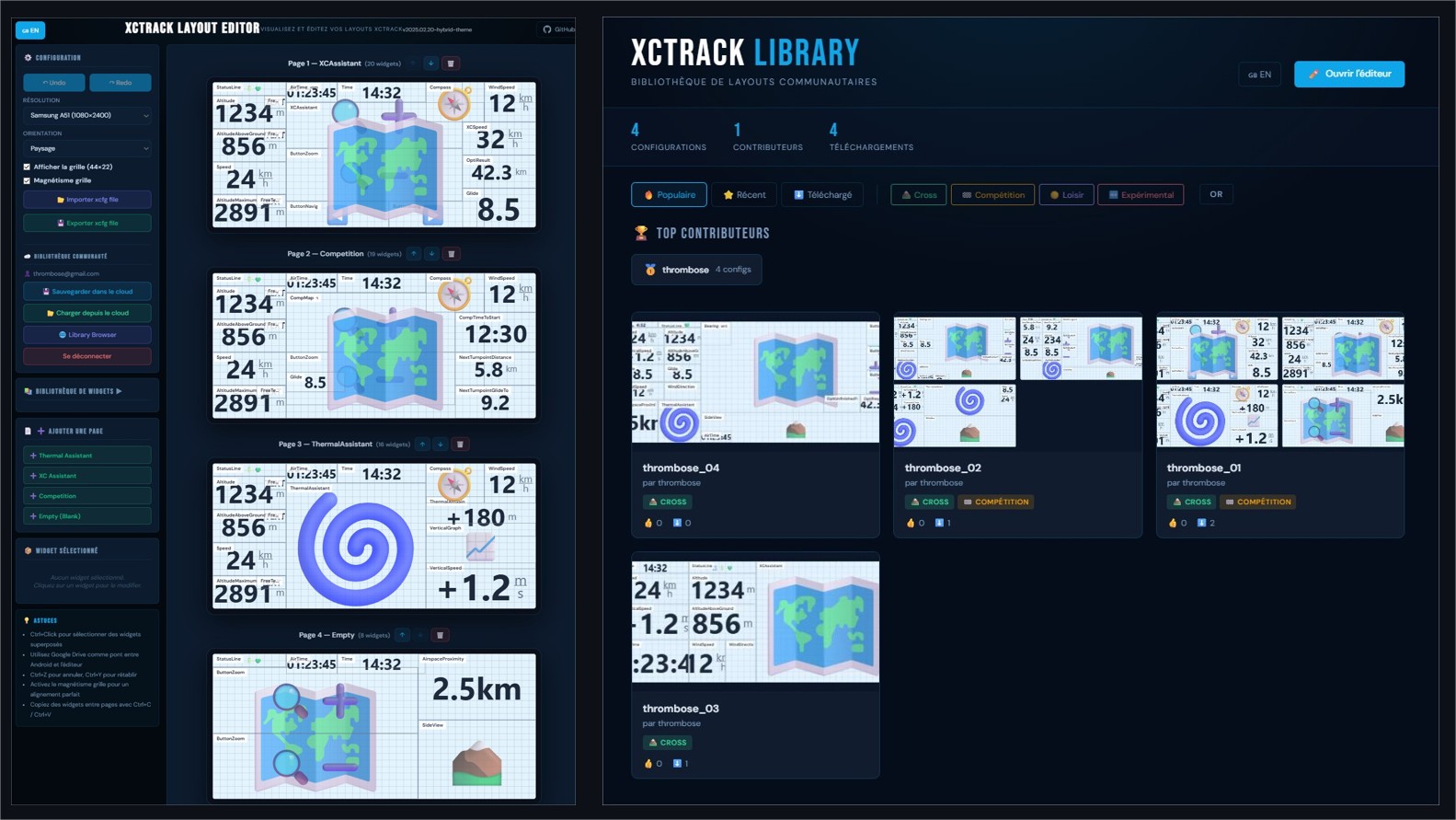 XCTrack Layout Editor Screenshot